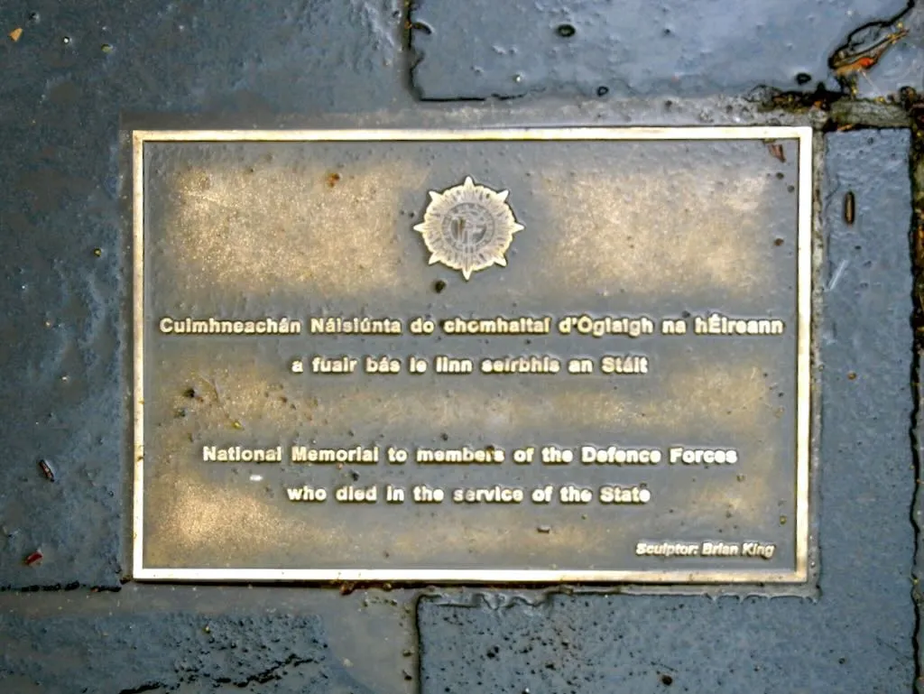 National Memorial to Members of the Defence Forces plaque